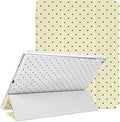 Lovmooful Compatible for iPad 9/8/7 (10.2-Inch,2021/2020/2019 Model,9th/8th/7th Generation) Case with Pencil Holder Cute Polka Dot with Aesthetic Design Soft TPU Trifold Stand Protective-Yellow