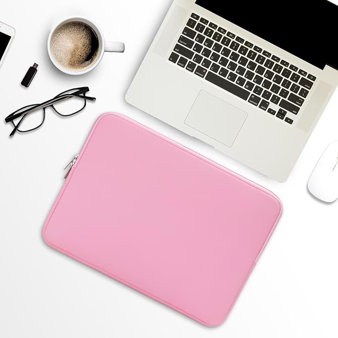 RAINYEAR 11-11.6 Inch Laptop Sleeve Protective Soft Lining Cover Compatible with MacBook Neo A18 11.6" MacBook Air for 11" Notebook Computer Tablet Chromebook (Pink, Upgraded Version)