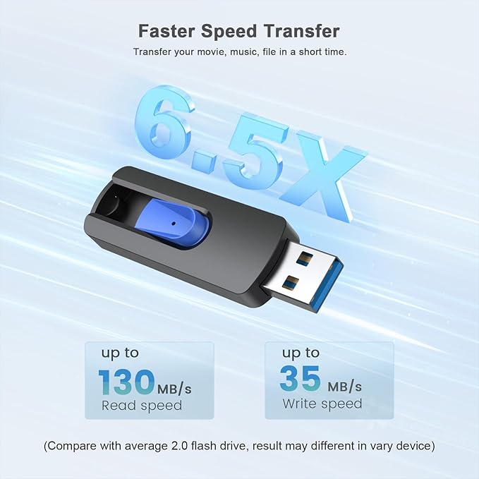 JUANWE 512GB USB Flash Drive, Thumb Drive 130MB/S High Capacity, USB 3.0 Jump Drive USB Drive Flashdrive for Computers