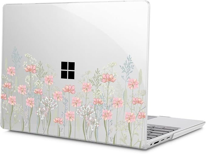 Case for 13.5" Microsoft Surface Laptop 5/4/3 with Metal Palm Rest ONLY 2019-2022 Release Models:1868/1951, Plastic Hard Shell Case with Keyboard Cover & Screen Protector, Floral C322