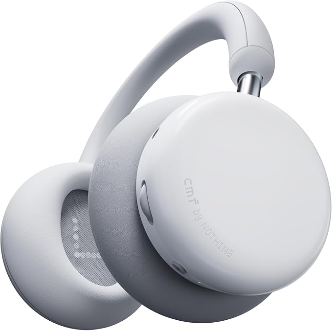 CMF BY Nothing Headphone Pro Active Noise Canceling Wireless Headphones Bluetooth 5.4 Over The Ear Headset, 50H ANC Playtime, Bass&Treble Slider, Custom EQ&Spatial Audio, Hi-Res LDAC, Light Grey