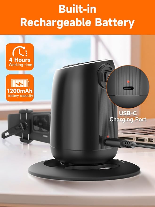 Rollei Auto Face Tracking Tripod, Desktop Smartphone Gimbal Stabilizer Phone Holder with AI Track for iPhone/Android Stand for Filming Streaming Tiktok Video Vlog
