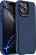 Strong Magnetic for iPhone 16 Pro Max case [10Ft Military-Grade Protection] Compatible with fit MagSafe Shockproof Slim Thin Cover case for iPhone 16 Pro Max 6.9 inch, Blue