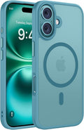 Miracase Magnetic Series for iPhone 16 Case [Compatible with MagSafe] Military-Grade Protection, Anti-Fingerprint, Slim Phone Case for iPhone 16 6.1 inch - Teal