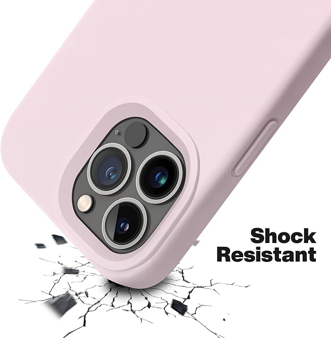 OTOFLY Designed for iPhone 13 Pro Max Case, Silicone Shockproof Slim Thin Phone Case for iPhone 13 Pro Max 6.7 inch (Ice Pink)