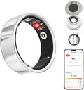 Smart Health Ring for Women Men Fitness Tracker with Heart Rate, Blood Oxygen, HRV, Sleep Monitoring, Step Counting, IP68 for iPhone and Android, No Subscription Fee (Silver, 10#)