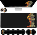 Large Mouse Pad with Wrist Support Ergonomic Memory Foam Keyboard Wrist Support & Non-Slip Mouse Wrist Rest,Extended Gaming Mouse Pads,for Laptop Office Desk Mat African Art Black Queen Anime Pattern