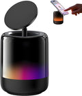 Magnetic Bluetooth Speaker, N52 Magnet Phone Holder,600mAh RGB Light Magnetic Speaker, 12Hrs Night Light Play, 360° Sound, Type-C, TF Card, TWS Stereo Pairing, Ideal for Camping, Fitness