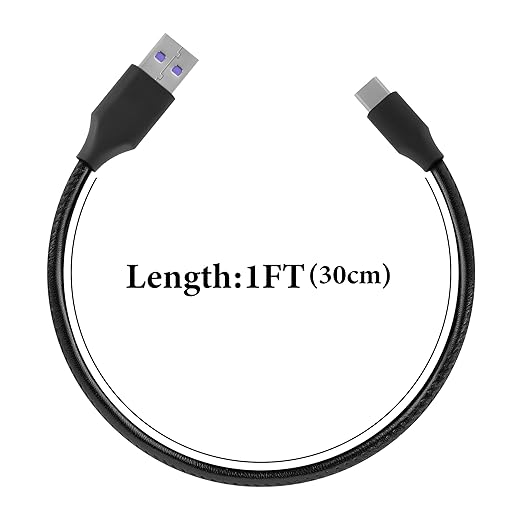 GEEKRIA USB Charger Cable Compatible with Marshall Major V, Minor ANC, Mode II, Minor IV TWS Earbuds, USB to USB-C Replacement Power Charging Cord (1ft/30cm 2Pack)