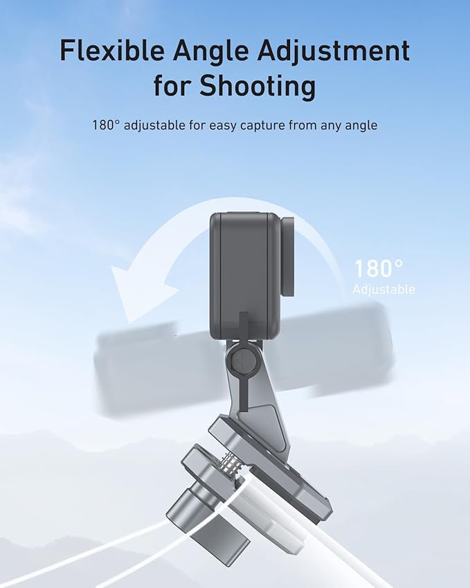 Motorcycle Windshield Clip Camera Mount, Quick Release Motorbike Windscreen Clamp for DJI Osmo Action 6 /Osmo Nano/Osmo 360/Action 5 4, Hero 13 12 11 10 9 8, Compatible with Insta 360 X5 X4 Action Cam