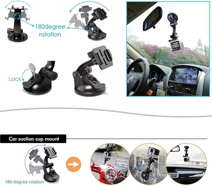 Reflex Camera 19-in-1 Action Camera Accessories Kit Compatible with GoPro Hero 13, 9-12, DJI Osmo Action 2, 3, 4, Pro 5, Insta360 Ace Pro/Ace Pro 2 and Other Sports Cameras & Durable Case