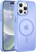 Newfuture Upgraded Magnetic for iPhone 15 Pro Max Case [Compatible with Magsafe] [Mil-Grade Protection], Pocket-Friendly, Slim Translucent Phone Case Cover for iPhone 15 Pro Max 6.7", Blue