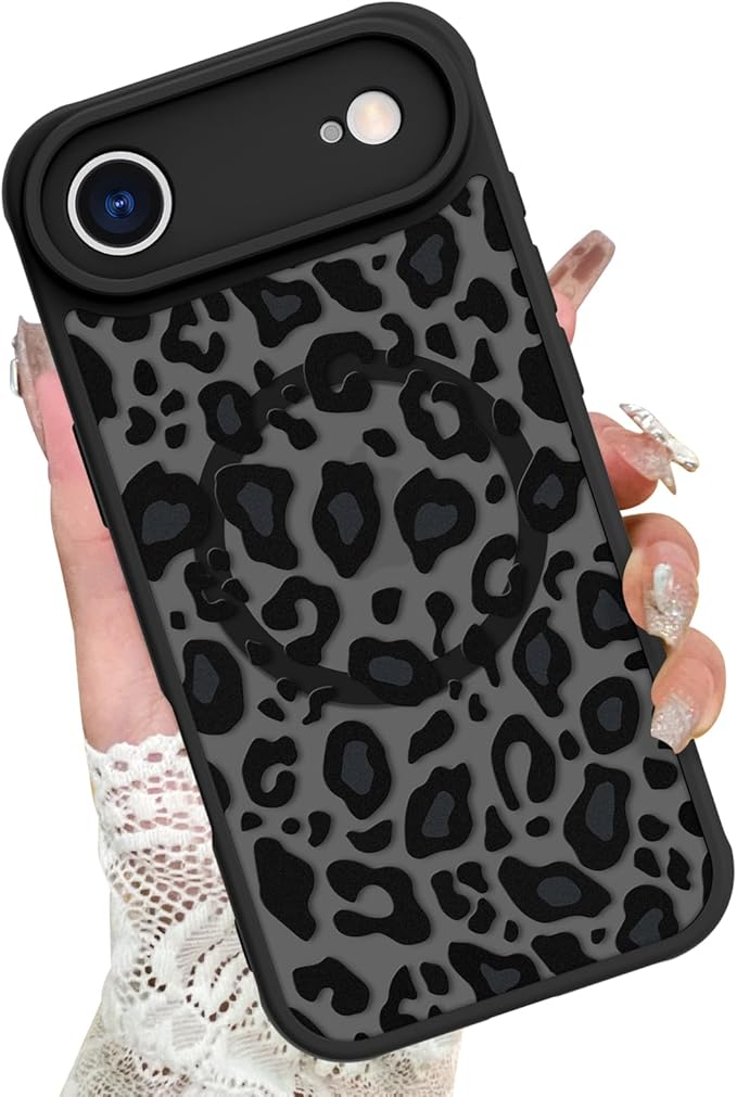 KANGHAR Case Compatible with iPhone Air Leopard Printed Pattern [Compatible with Magsafe] Cute Cheetah Protective Magnetic Case for Girls Women Men 6.5"