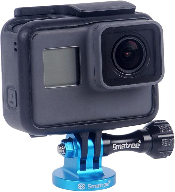 Smatree Aluminum Tripod Mount Adapter Compatible for Gopro Hero 13/ 12/11/10/9/8/7/6/5/4/3+/3/2/1 HD/DJI OSMO Action 5 Pro/4/3 Camera, Blue