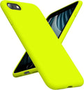 OTOFLY for iPhone SE Case 2022/2020,iPhone 8/7 [Shockproof Silicone] [Military Grade Drop Tested] [Anti-Fingerprint & Anti-Slip] Phone Case for 4.7 Inch- Fluorescent Yellow
