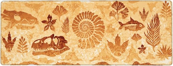 Retro Fossils Mouse Pad XL Large Mousepad Non Slip Rubber Base Desk Mat for Laptop Computer Gaming 31.5" X 12"