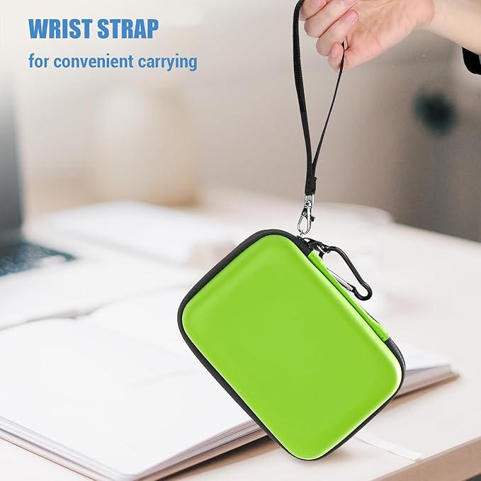 ProCase Hard Drive Case for Canvio Basics Western Digital WD Elements My Passport Seagate Portable Backup Plus Slim 1TB 2TB 3TB 4TB USB 3.0, 2.5”, Samsung T9 Portable External Hard Drive Case -Green