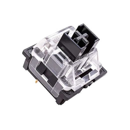 32 Pieces OUTEMU Black Switches for Mechanical Keyboard, Linear 3 pins DIY Replaceable for Mechanical Keyboard Switch Puller Included.