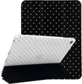 Lovmooful Compatible for iPad 11th 11-Inch A16 (2025),iPad 10 (10.9-Inch,2022 Model,10th Generation) Case with Pencil Holder Cute Polka Dot Aesthetic Design Soft TPU Trifold Stand Protective-Black