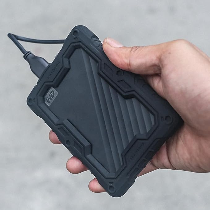 FATBEAR Tactical Military Rugged Shockproof Armor Protective Skin Case Cover for Western Digital WD Black P10 2TB 4TB 5TB 6TB P50 My Passport Ultra Mobile Hard Drive (My Passport 4TB 5TB)