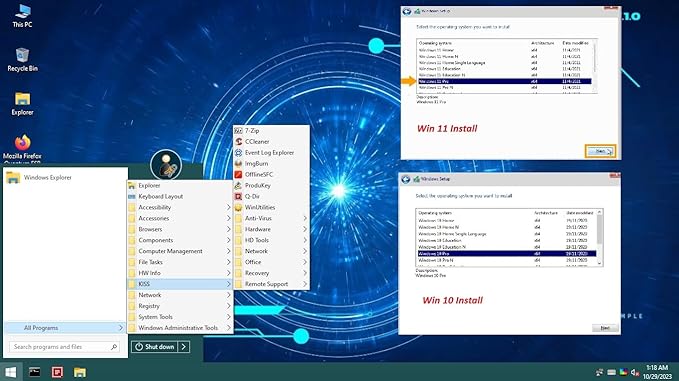 Bootable USB for Install & Reinstall Window 10 and Window 11 with Install Key, Software Tools for Recovery, Passwords resets, Machine troubleshooting. High Speed 64GB