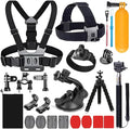 20-in-1 Action Camera Accessories for GoPro Hero 13 12 11 10 9 8 Max 7 6 5 4 Black GoPro 2018 Session Fusion Silver White Insta360 DJI SJCAM APEMAN AKASO and Others Cameras