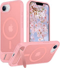 Magnetic Compatible with iPhone 16E Case, [Built-in Invisible Kickstand][Compatible with MagSafe][Military Grade Shockproof] Slim Translucent Matte Case for iPhone 16E 6.1" 2025
