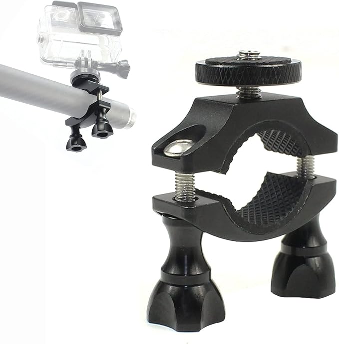 Niewalda Bike Camera Mount for Mountain Bicycle/Motorcycle Action Camera, Bike Mount Compatible with Sports Camera GoPro OSMO SJCAM DJI with 1/4 Screw Adapter Action Camera Bracket