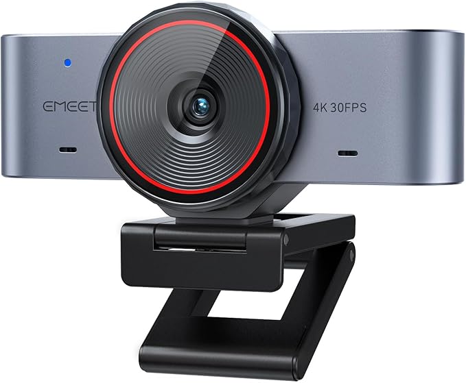 EMEET C960 Ultra 4K Webcam for Mac & PC, 1/1.5" Large Sensor, Metal Body, 0.2s Autofocus, DRC, Whiteboard Mode, Built-in Privacy Cover, 2 Mics, USB Webcam 4K for Meetings, Streaming & Content Creation