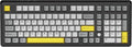 NACODEX Ajazz AK980 Grey Yellow Wireless Mechanical Gaming Keyboard,Tri-Mode BT5.0/2.4GHz/USB-C Hot Swappable Custom Keyboard RGB Backlit Computer Gaming Keyboards for PC/Tablet/PS/Xbox