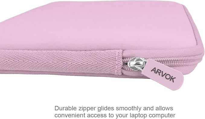 Arvok 13 13.3 14 Inch Laptop Sleeve Case for MacBook Pro/MacBook Air 13-14 inch, Water-Resistant Notebook Chromebook Computer Pouch, Carrying Bag Cover for HP/Dell/Lenovo/Asus/Acer, Pink