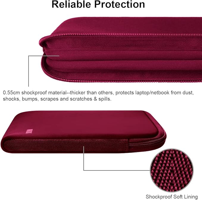 ARVOK 15 15.6 16 inch Laptop Sleeve Ultra-Thin Case MacBook pro 16 inch Sleeve Water-Resistant Notebook Computer Pocket Tablet Briefcase Carrying Bag/Pouch Skin Cover for HP/Dell/Lenovo/Asus/Acer