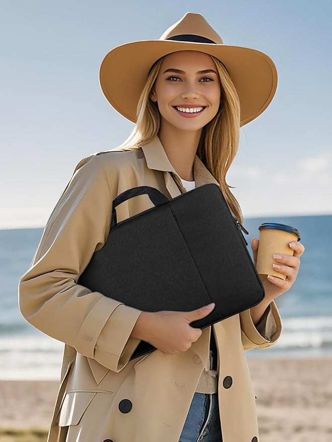 UPERFECT 22-Inch Laptop Sleeve for Slim Monitors/Laptops Up to 21.5” – Waterproof, Shockproof Bag with Side Pockets & Handle – Not Compatible with Wide-Bezel Devices