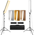 23.6" LED Video Light 2-Pack Full Screen Photography Lighting Kit 2500-7500K Dimmable Photo Studio Light Streaming Light with Remote Control & 6.5ft Stand for Filming YouTube TikTok Video Gaming