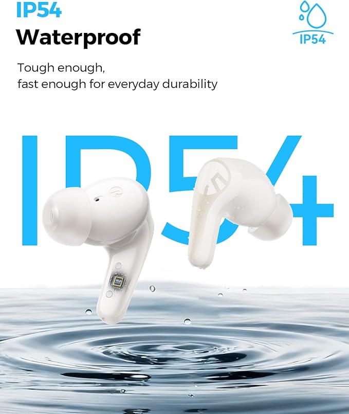 SoundPEATS C30 Hybrid ANC Earbuds, LDAC Hi-Res Audio, 52H Playtime, 52dB Adaptive Noise Cancelling Wireless Earbuds, 6-Mic Clear Call, 12mm Driver, Bluetooth 6.0, Multi-Point, IP54 - Beige