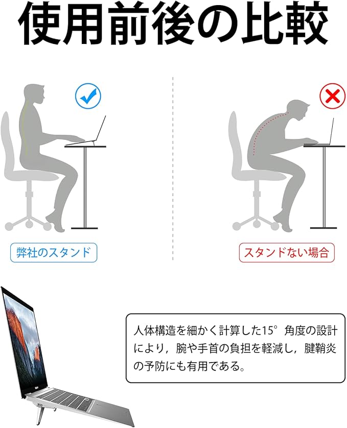 Portable Invisible Laptop Stand, Mini Aluminum Cooling Pad,Computer Keyboard Mount Kickstand,Ergonomic Lightweight Laptop Desk Stand (1pack（2pcs）)