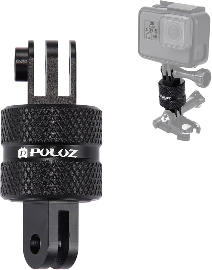 PULUZ 360 Degree Rotation Camera Mount, Metal Swivel Pivot Extension Arm Tripod Mount Adapter Compatible with GoPro 13/12 Black,Hero10/ 9/8/ 7/6/ 5/ Series,DJI, XiaoYi and Other Action Cameras