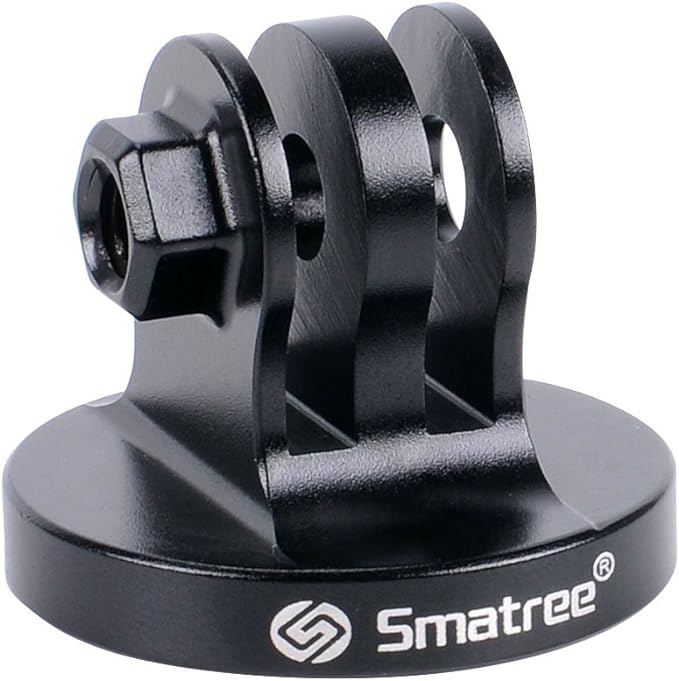 Smatree Aluminum Tripod Mount Adapter Compatible for Insta360 X5, Gopro Hero 13,12, 11, 10, 9, 8, 7, 6, 5, 4, 3+, 3, 2, 1 HD, Compatible with DJI OSMO Action 5 Pro/4/3 Camera