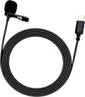 USB-C Lavalier Microphone - Omnidirectional Condenser Lapel Mic for iPhone 15/16, Android, PC, Mac, YouTube, ASMR, Vlogging - Plug & Play with Windscreen (118 inch)