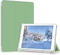 Case for iPad Pro 9.7 Only(Old Model 2016), Lightweight Slim Auto Sleep/Wake Trifold Stand Smart Cover, Soft TPU Frosted Translucent Back Pencil Holder Case for iPad Pro 9.7 Inch, Matcha Green