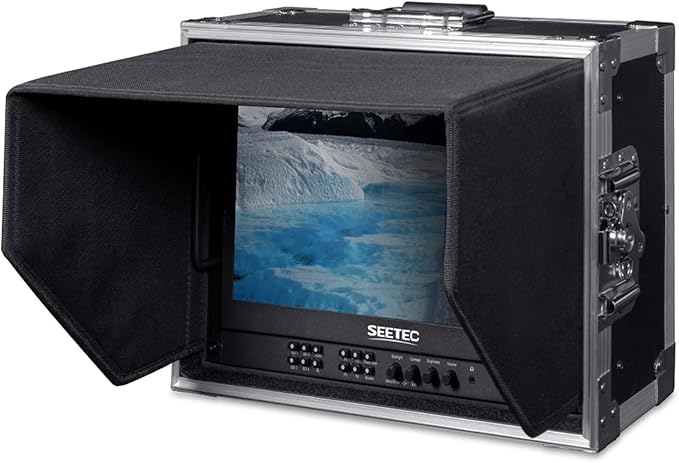 ATEM156-CO 15.6” 4K HDMI Multiview Portable Carry-on Broadcast Director Monitor with 1920×1080 Pixels 4 HDMI Input Output Quad Split Display +Sunshade
