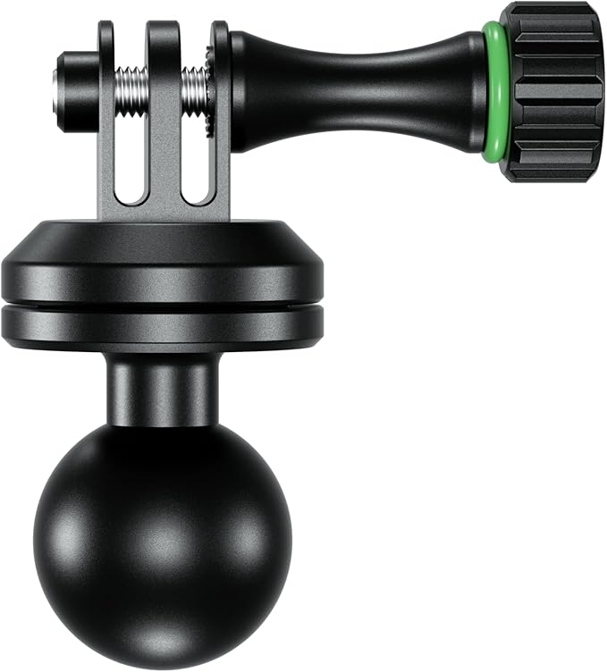 BRCOVAN 1'' Ball Tripod Mount Adapter with Camera 1/4"-20 Thread, Aluminum Alloy, Compatible with RAM Mounts B Size 1 Inch Ball Double Socket Arm, Suitable for Action Camera/Camcorder/Field Monitor