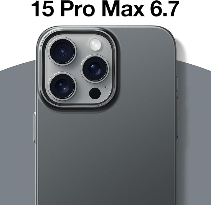 TORRAS Magnetic Slim-Fit for iPhone 15 Pro Max Case, Ultra-Thin 15 ProMax Phone Case Compatible with MagSafe, Lightweight Anti-Scratch Matte Hard iPhone 15 ProMax Case 6.7 inch OriginFit, Grey