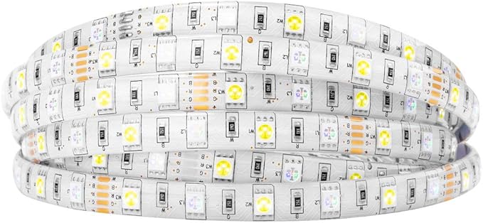 BTF-LIGHTING 5050 RGBW RGB+Cool White(6000K-7000K) 150RGB+150White LED Tape Light 5m 16.4ft 60LED/m Multi-Colored IP65 10mm Width FPCB DC12V for Bedroom Home Decoration(No Adapter or Controller)