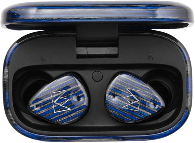 Noble Audio FoKus Prestige Encore The Best Truly Wireless Noise Cancelling Earbuds,Bluetooth in-Ear Headphones,Sound Personalization,10-Minute Fast Charge,Blue