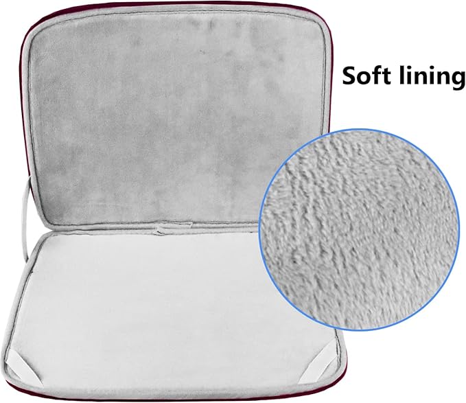 14 inch Laptop Sleeve, Upgrade Shockproof Protective Computer Cover Flip Case Briefcase Carrying Bag Compatible with 14" HP, Lenovo, Asus, Acer, Notebook, Chromebook Computer, Red