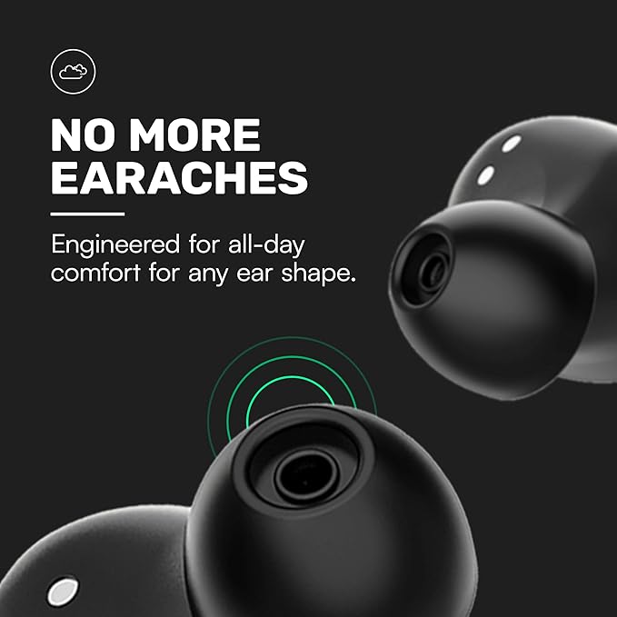 Raycon Everyday Classic Bluetooth Wireless Earbuds + Microphone with Active Noise Canceling, Sweat & Water-Resistant Earphones, Ear Buds Wireless Bluetooth Up to 32 Hours Playtime (Blue)