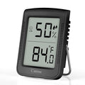 Digital Hygrometer Indoor Thermometer Humidity Meter Room Thermometer with Large Number Display,Temperature and Humidity Monitor for Home,Baby Room, Bedroom, Office, Greenhouse (Black)