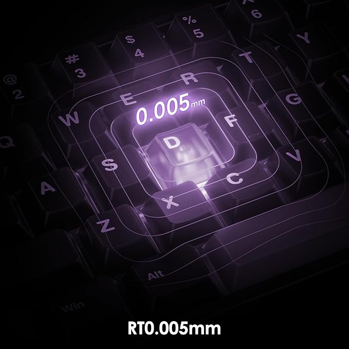 Akko MOD007 V5 HE Wired Rapid Trigger Gaming Keyboard Quick Release Aluminum Wired Keyboard with Personalized Screen FR4 Plate Purple, AstroAim Switch