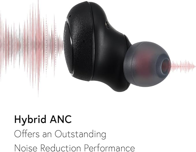 Phiaton Bonobuds Plus Digital Hybrid Active Noise Cancelling True Wireless Earbuds with Qualcomm Snapdragon Sound (Floral White)